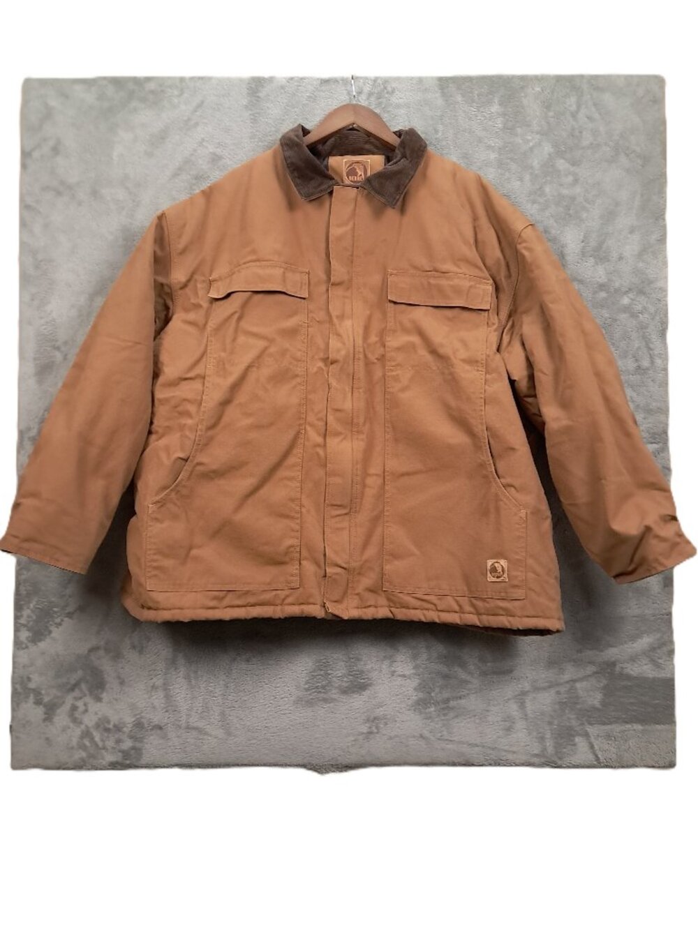 Berne Duck Chore Coat Men 4XLR Brown Canvas Insulated Work Water Repellant CH416